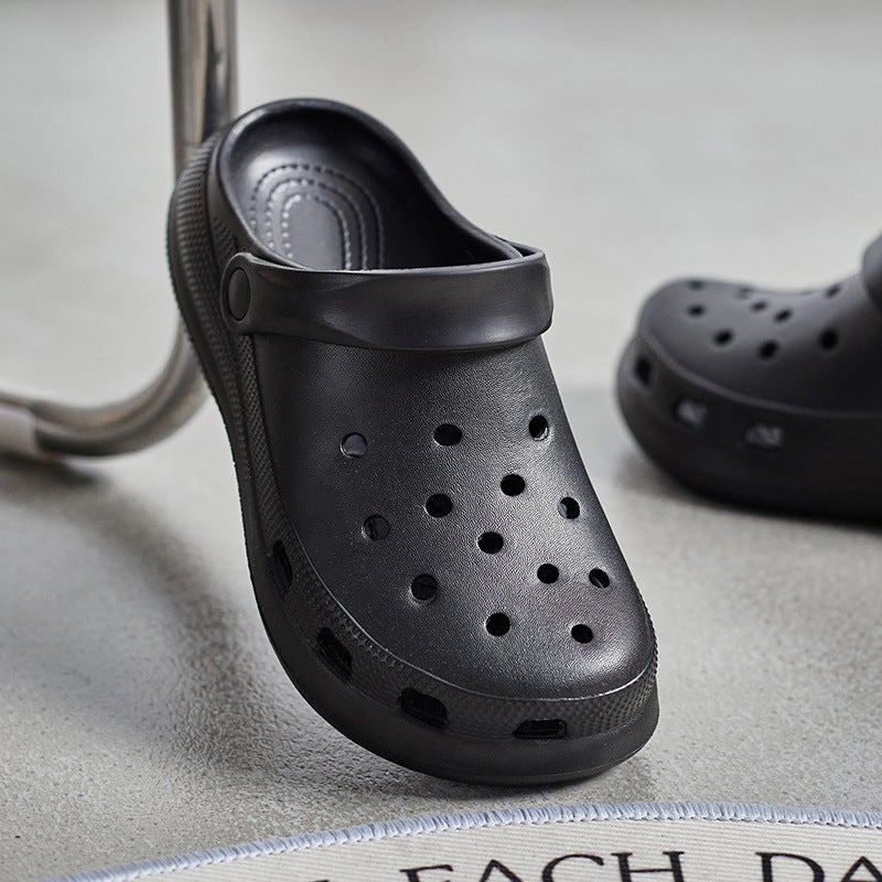 2025 Home Outfit Thick Bottom Non-Slip Breathable Heightened Hole Shoes Shoes Shoes Shoes For Lovers Sandals And Slippers - Image 4